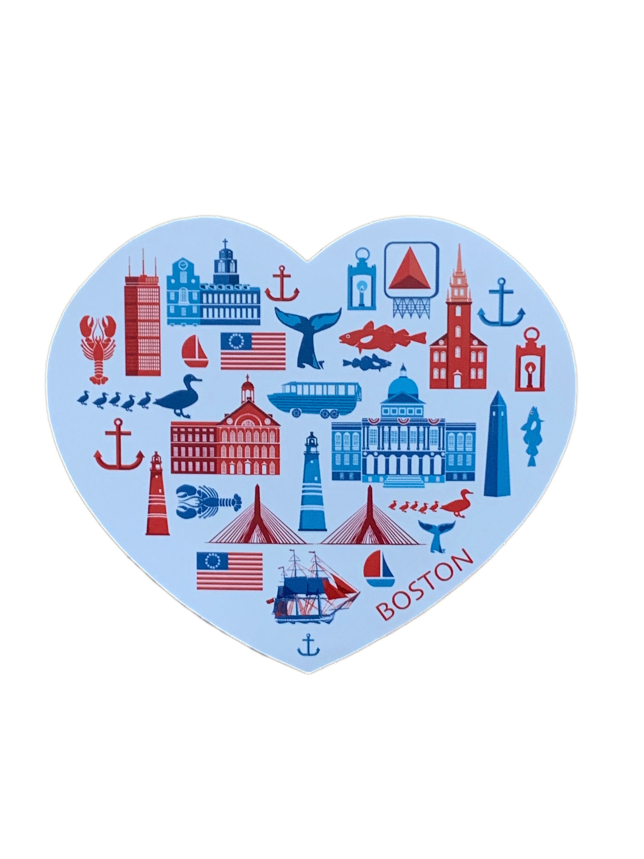 Boston Icons Die Cut Vinyl Sticker